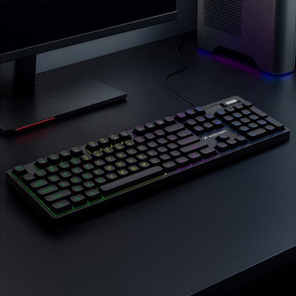 Wozinsky WKG-200 rainbow membrane gaming keyboard with scroll wheel - black_4