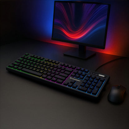 Wozinsky WKG-200 rainbow membrane gaming keyboard with scroll wheel - black_5