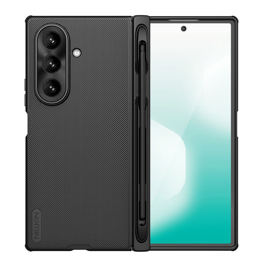 Etui Nillkin Super Frosted Shield Fold Magnetic na Samsung Galaxy Z Fold 7 kompatybilne z MagSafe z miejscem na S Pen - czarne_0