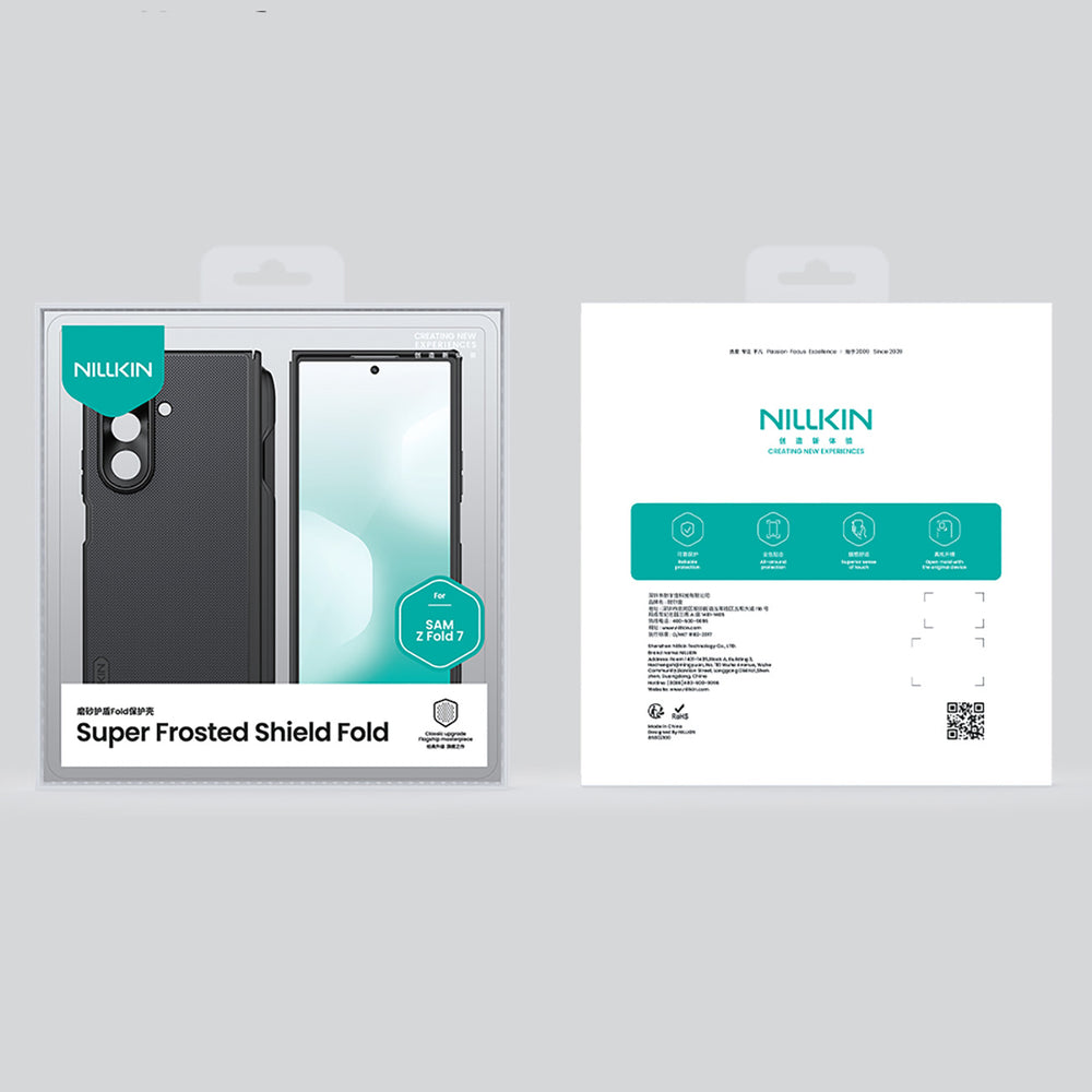 Etui Nillkin Super Frosted Shield Fold Magnetic na Samsung Galaxy Z Fold 7 kompatybilne z MagSafe z miejscem na S Pen - czarne_17