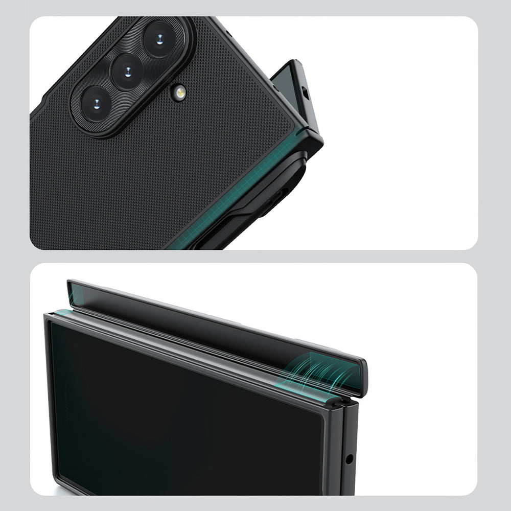 Etui Nillkin Super Frosted Shield Fold Magnetic na Samsung Galaxy Z Fold 7 kompatybilne z MagSafe - czarne_9
