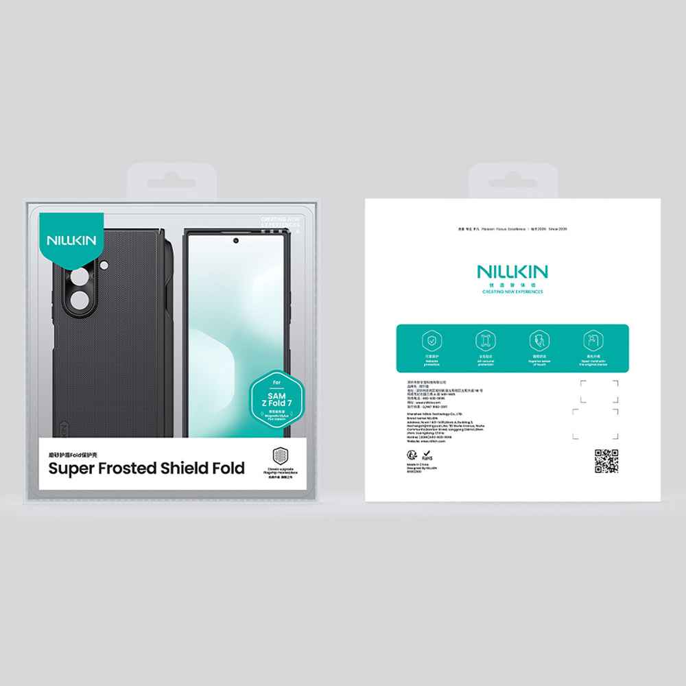 Etui Nillkin Super Frosted Shield Fold Magnetic na Samsung Galaxy Z Fold 7 kompatybilne z MagSafe - czarne_19