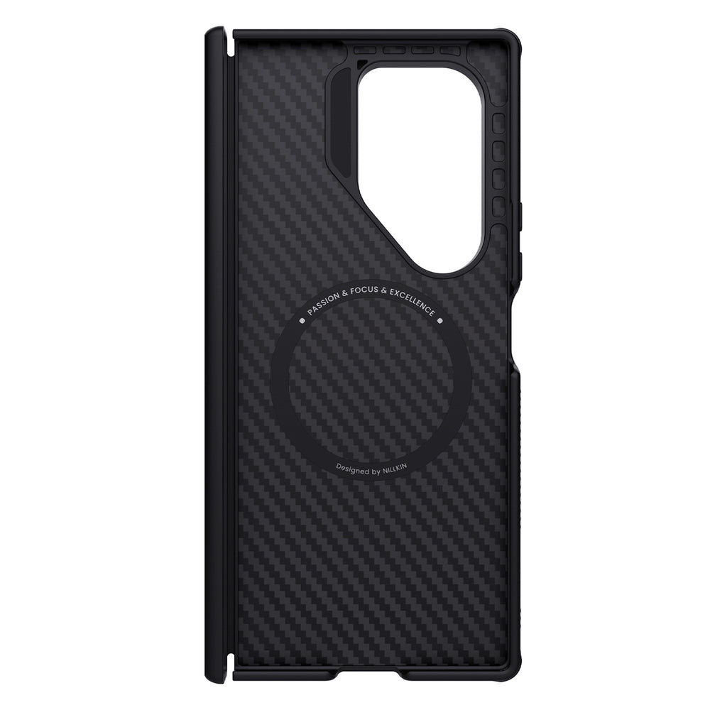 Etui Nillkin Synthetic Fiber Pro Magnetic na Samsung Galaxy Z Fold 7 kompatybilne z MagSafe - czarne_3