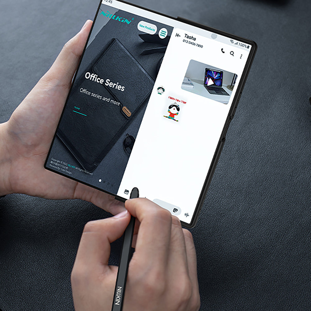 Etui Nillkin Qin Pro na Samsung Galaxy Z Fold 7 z miejscem na S Pen - czarne_10