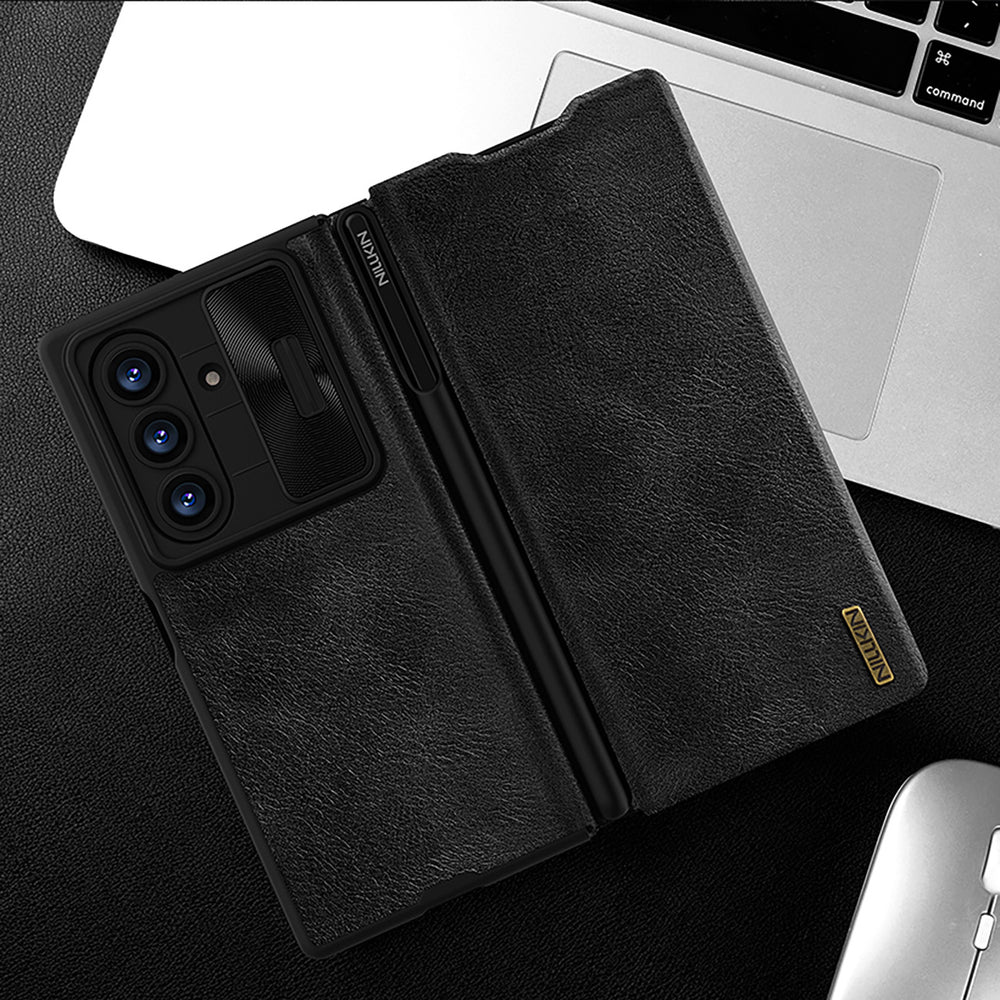 Etui Nillkin Qin Pro na Samsung Galaxy Z Fold 7 z miejscem na S Pen - czarne_15