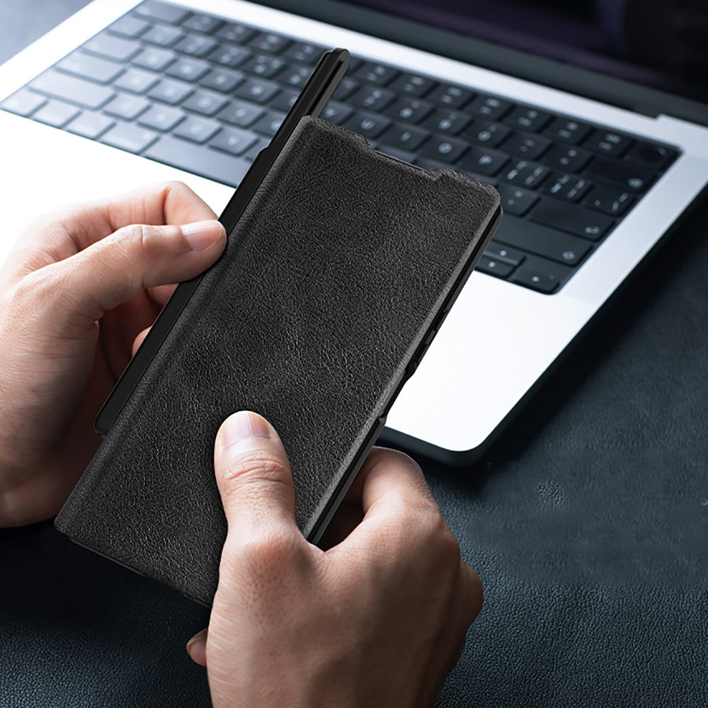 Etui Nillkin Qin Pro na Samsung Galaxy Z Fold 7 z miejscem na S Pen - czarne_7