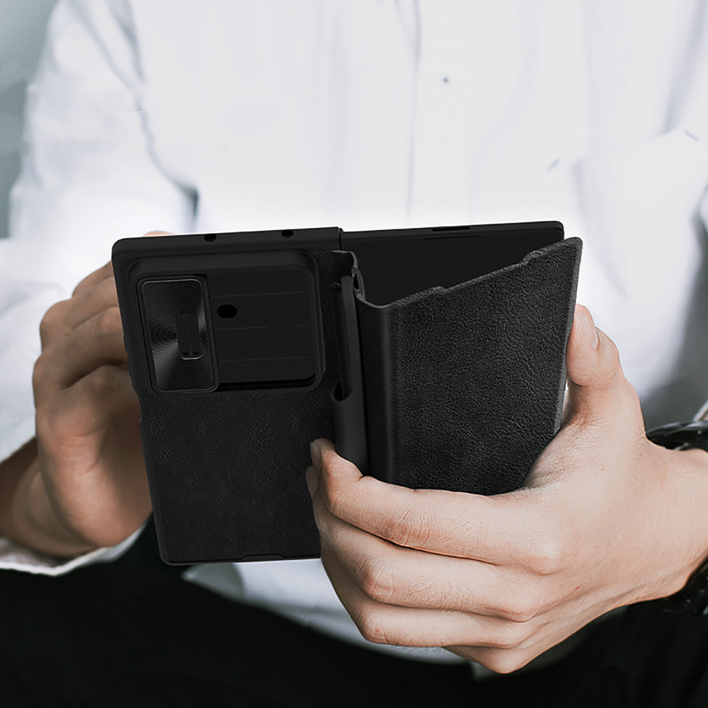 Etui Nillkin Qin Pro na Samsung Galaxy Z Fold 7 z miejscem na S Pen - czarne_8
