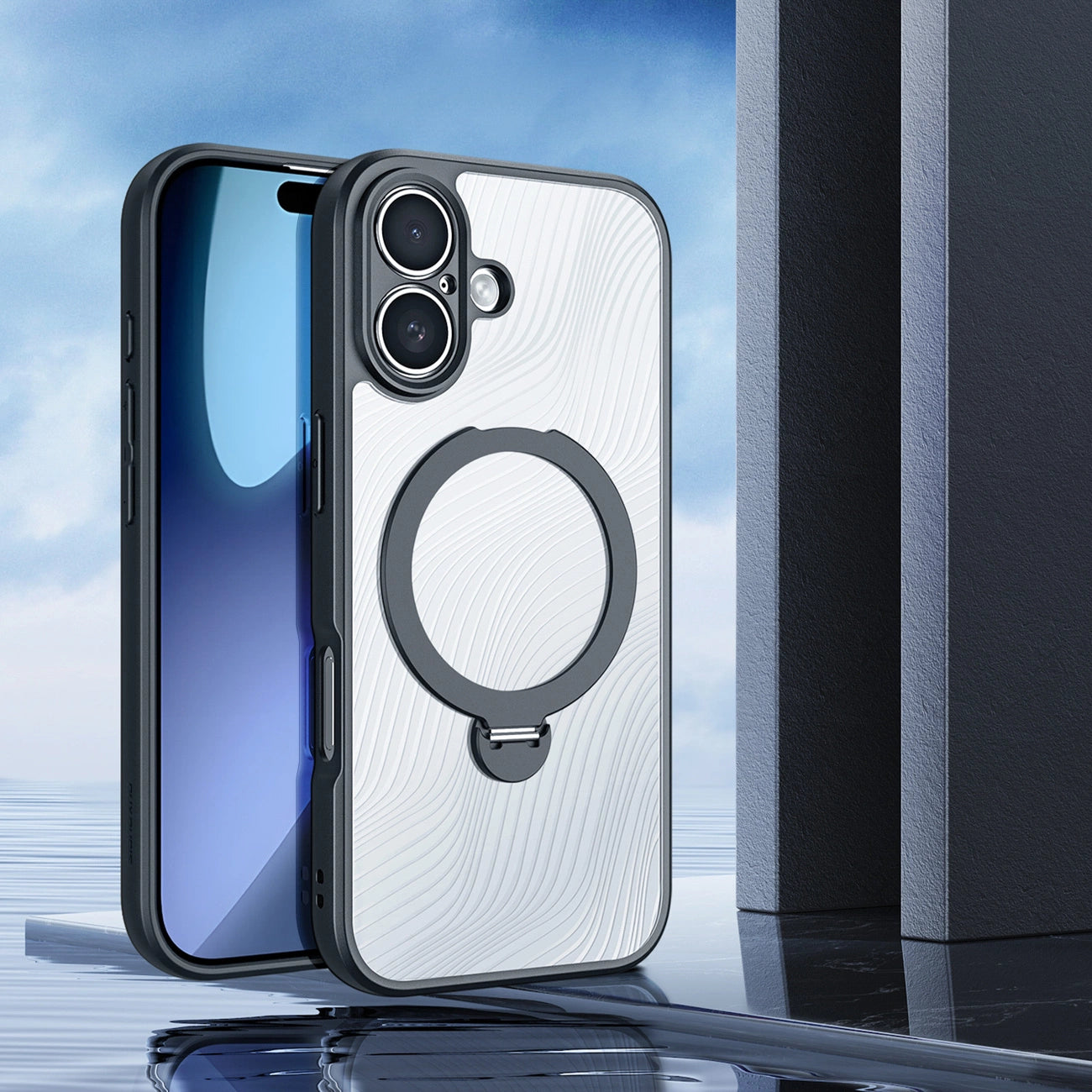 Dux Ducis Aimo Mag Case with Magnetic Ring and Stand for iPhone 17 – Black_2