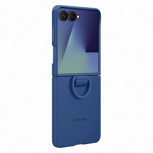 Etui silikonowe Samsung Ring Case na Samsung Galaxy Z Flip7 - niebieskie_0