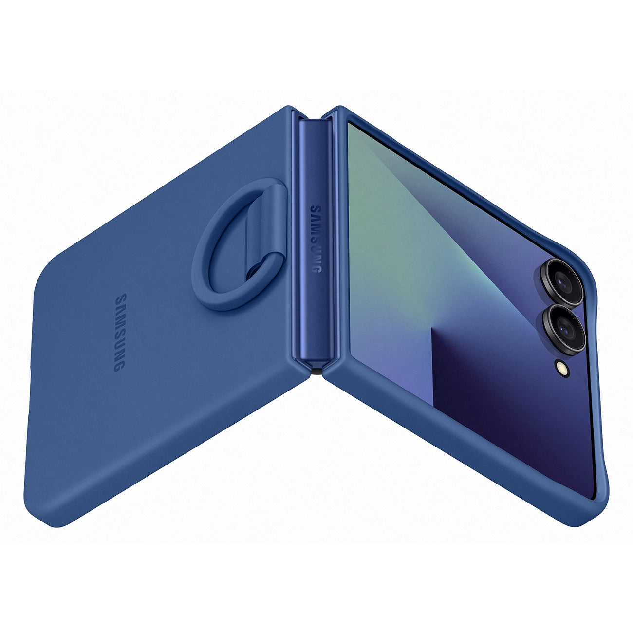 Etui silikonowe Samsung Ring Case na Samsung Galaxy Z Flip7 - niebieskie_3