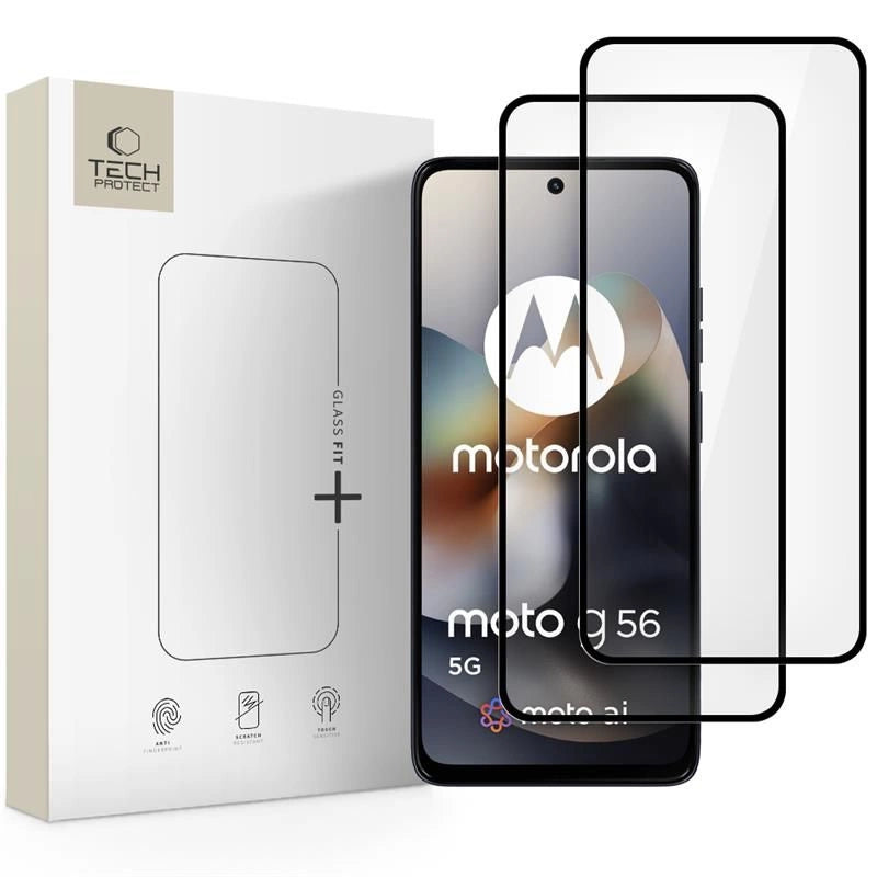 Tech-Protect Glass Fit+ 2-pack tempered glass for Motorola Moto G56 5G - black_0