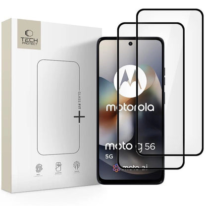 Tech-Protect Glass Fit+ 2-pack tempered glass for Motorola Moto G56 5G - black_0
