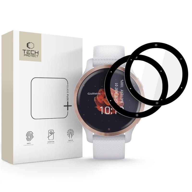 Tech-Protect Glass Flex+ 2-pack hybrid glass for Garmin Venu 2S - black_0