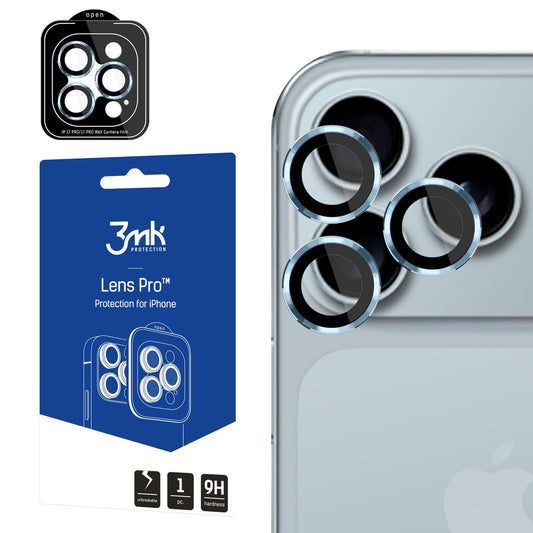 3mk Lens Protection Pro Tempered Glass for iPhone 17 Pro / 17 Pro Max - Light Blue_0