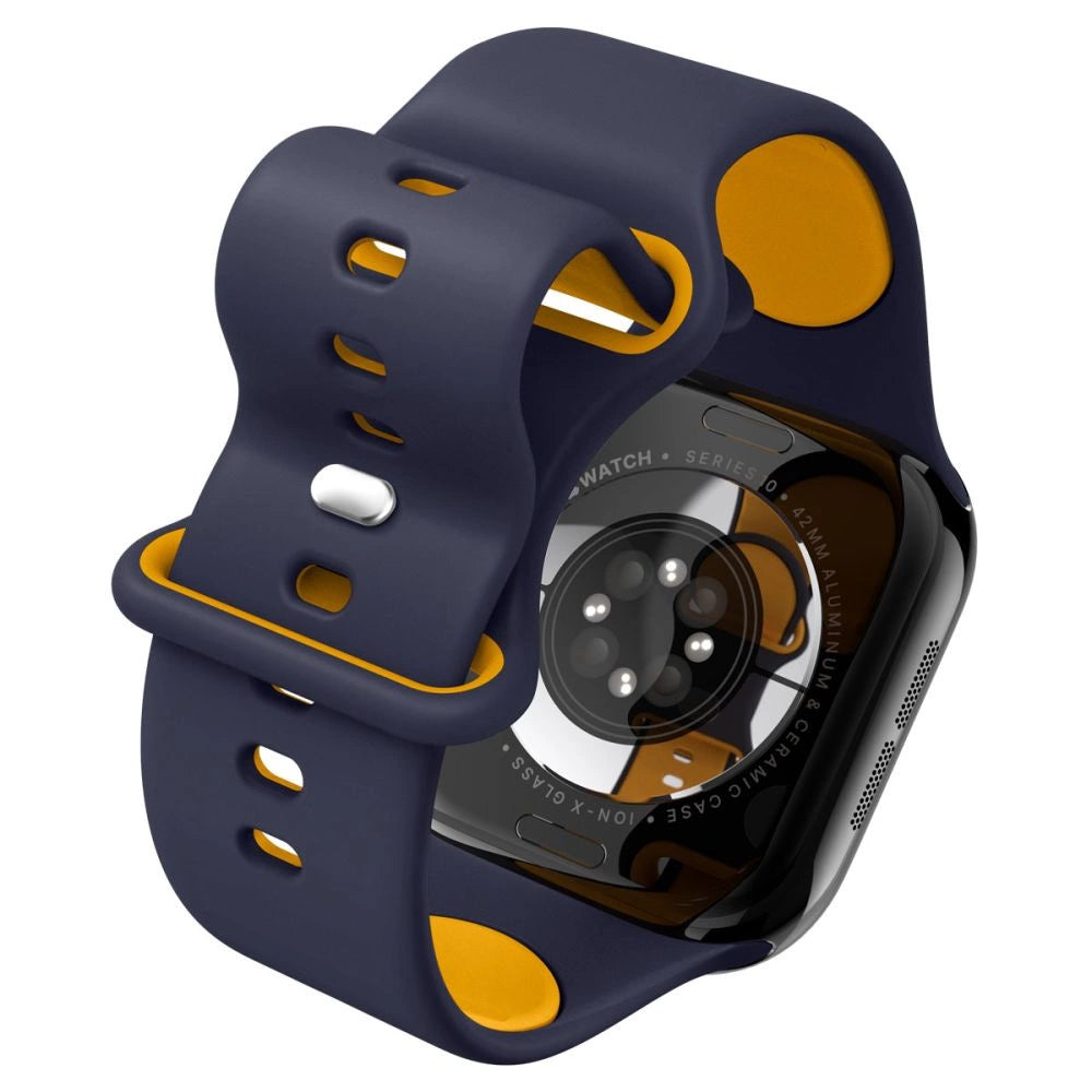 Spigen Nano Pop Strap for Apple Watch 40/41/42 mm - Navy Blue/Orange_6