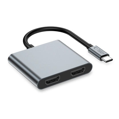 Tech-Protect HB08 4in1 USB-C + USB2.0 + 2 x HDMI 4K 60HZ adapter - gray_1