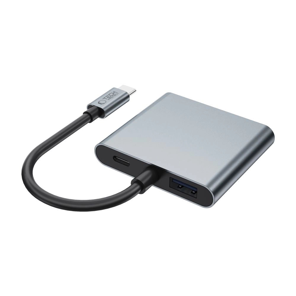 Tech-Protect HB08 4in1 USB-C + USB2.0 + 2 x HDMI 4K 60HZ adapter - gray_2