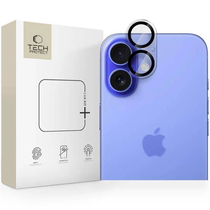 Tech-Protect Cam Fit+ Camera Cover for iPhone 16 / 16 Plus - Transparent_0