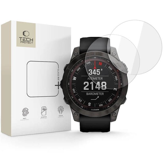 Tech-Protect Glass Fit+ 2-pack tempered glass for Garmin Fenix 7 / 7 Pro - transparent_0