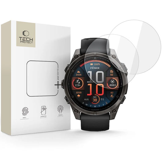 Tech-Protect Glass Fit+ 2-pack tempered glass for Garmin Fenix 8 47mm - clear_0