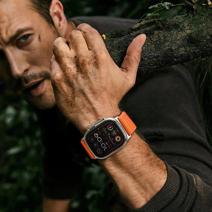 Tech-Protect Nylon Strap for Apple Watch 44 / 45 / 46 / 49 mm - Orange_4
