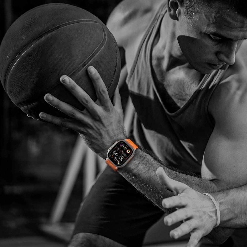 Tech-Protect Nylon Strap for Apple Watch 44 / 45 / 46 / 49 mm - Orange_6