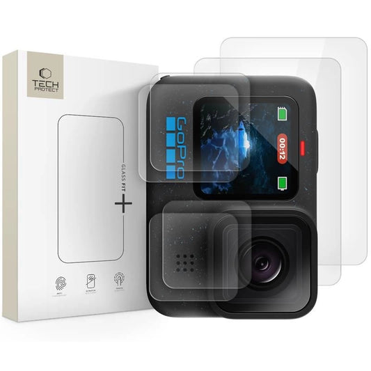 Tech-Protect Glass Fit+ 2-pack tempered glass for GoPro Hero 9 / 10 / 11 / 12 - transparent_0