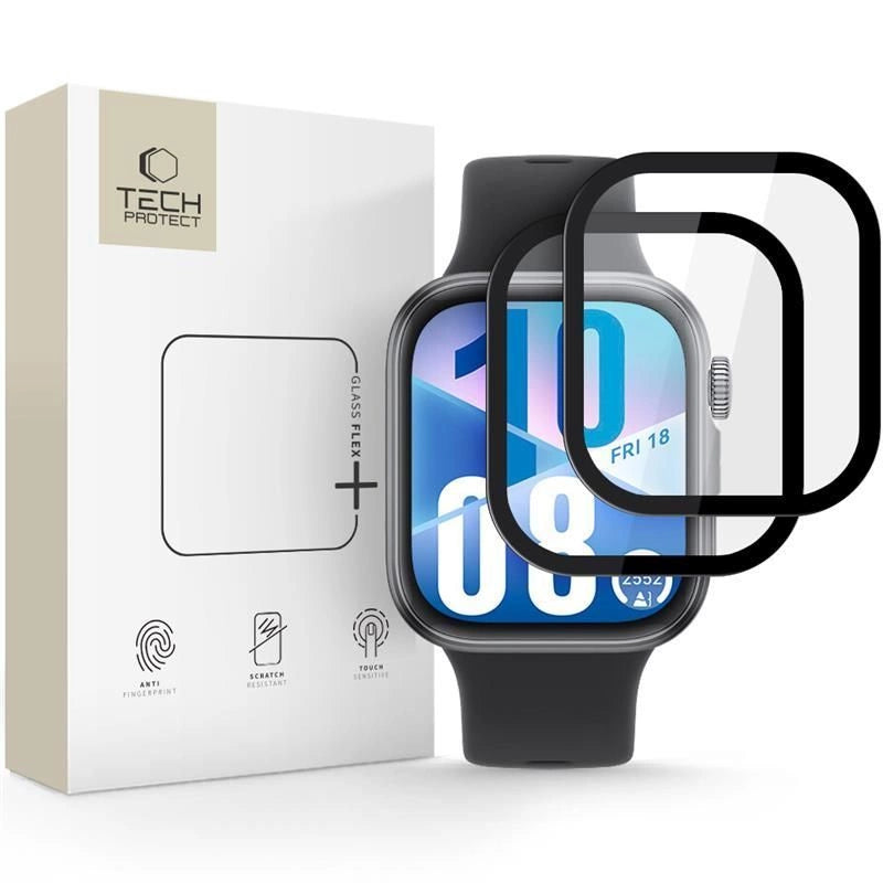 Tech-Protect Glass Flex+ 2-pack hybrid glass for Huawei Watch Fit 4 - black_0