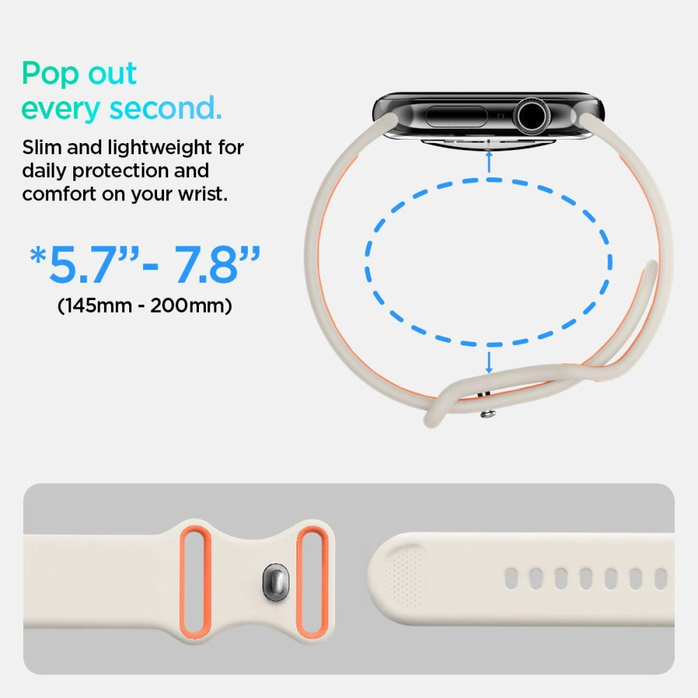 Spigen Nano Pop Strap for Apple Watch 44/45/46/49 mm - Beige-Orange_8