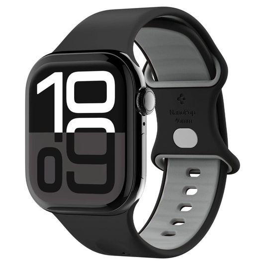 Spigen Nano Pop Strap for Apple Watch 44 / 45 / 46 / 49 mm - Black and Gray_0