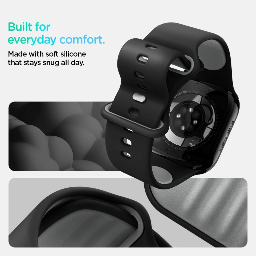 Spigen Nano Pop Strap for Apple Watch 44 / 45 / 46 / 49 mm - Black and Gray_10