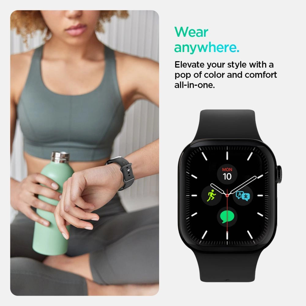 Spigen Nano Pop Strap for Apple Watch 44 / 45 / 46 / 49 mm - Black and Gray_11