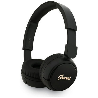 Guess Metal Logo Script Over-Ear Headphones - Black_0