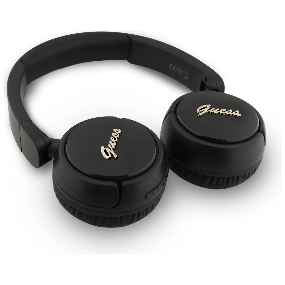 Guess Metal Logo Script Over-Ear Headphones - Black_2
