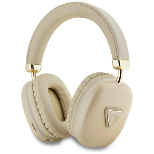 Guess Bluetooth 5.3 Metallic Triangle Logo Gold Over-Ear Headphones_0