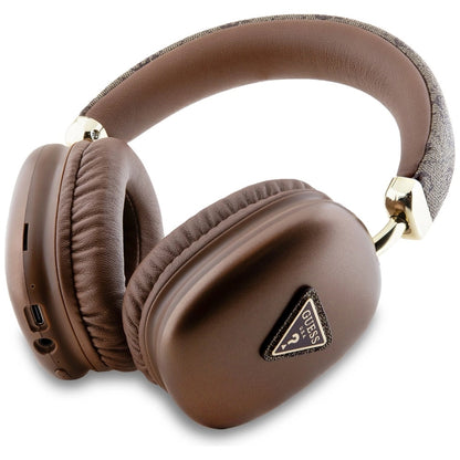 Guess Triangle Logo Over-Ear Headphones - Brown_1