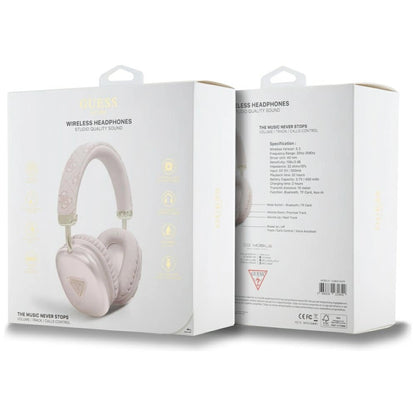 Guess Triangle Logo Over-Ear Headphones - Pink_3
