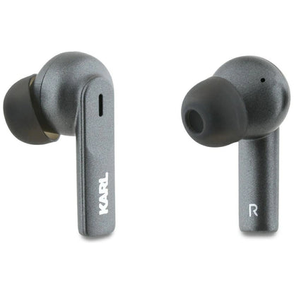 Karl Lagerfeld Metal Printed Logo ANC/ENC Headphones - Black_4