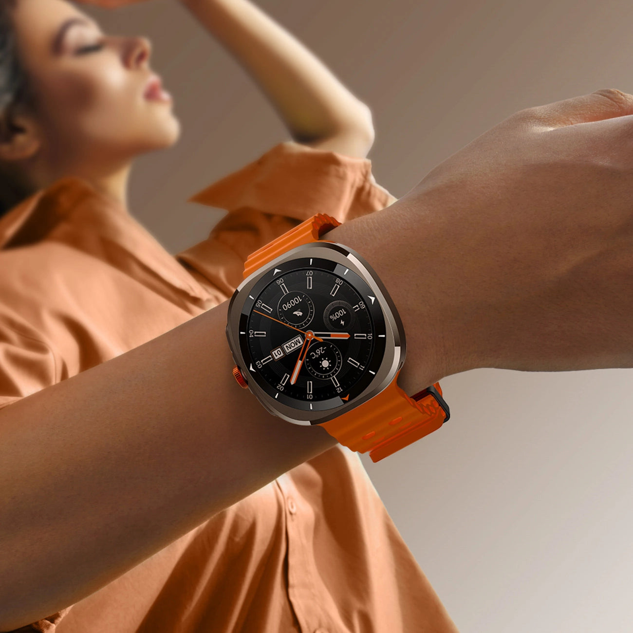 Joyroom Venture Series JR-FV2 Sport Smartwatch with Call Receiving Function - Orange_10