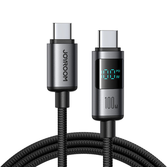 Joyroom S-A16 Pro Prism Series 100W USB-C Cable - USB-C with Digital Display 1.2m - Black_0
