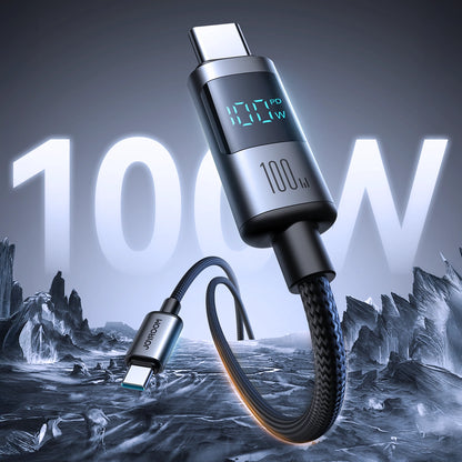 Joyroom S-A16 Pro Prism Series 100W USB-C Cable - USB-C with Digital Display 1.2m - Black_1