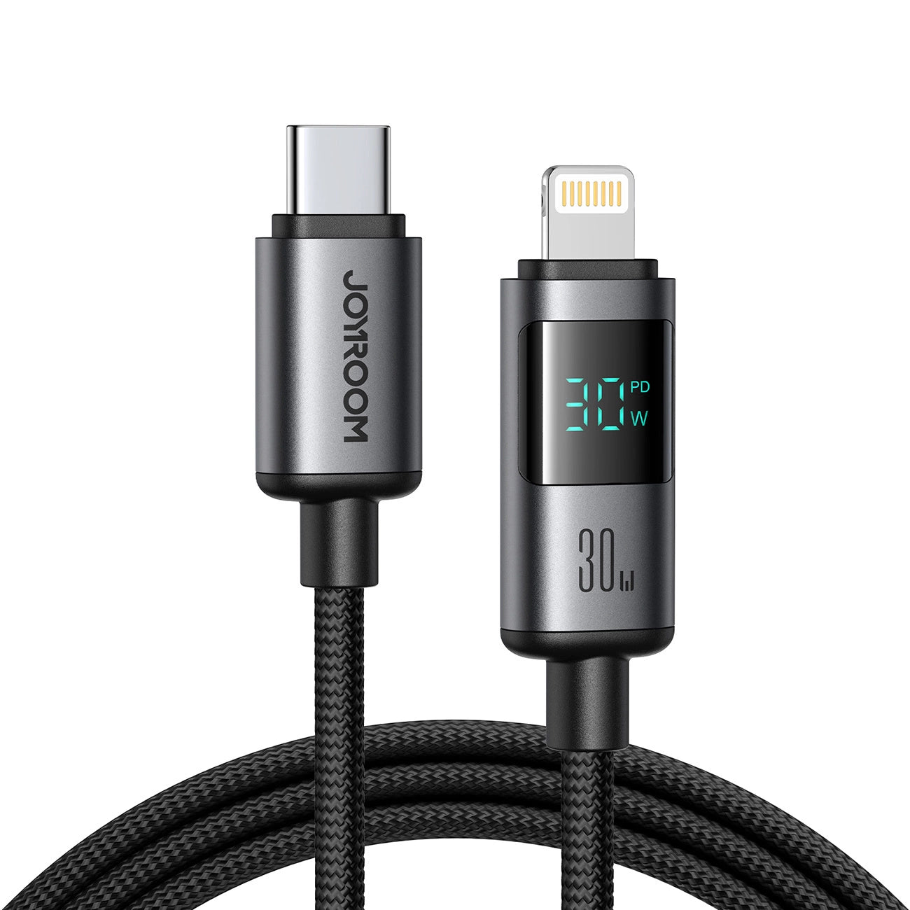 Joyroom S-A16 Pro Prism Series 30W USB-C - Lightning Cable with Display 1.2m - Black_0