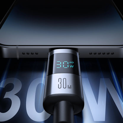 Joyroom S-A16 Pro Prism Series 30W USB-C - Lightning Cable with Display 1.2m - Black_2