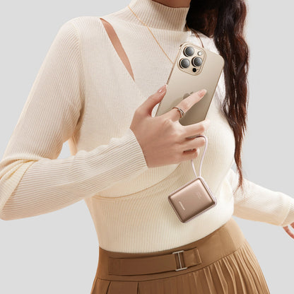 Joyroom JR-PBF27 22.5W 10000mAh Powerbank with Two Built-in Cables - Gold_2