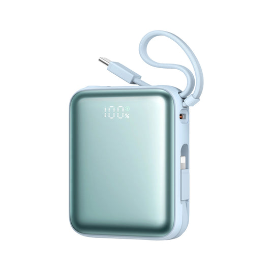 Joyroom JR-PBF27 22.5W 10000mAh Powerbank with Two Built-in Cables - Blue_0