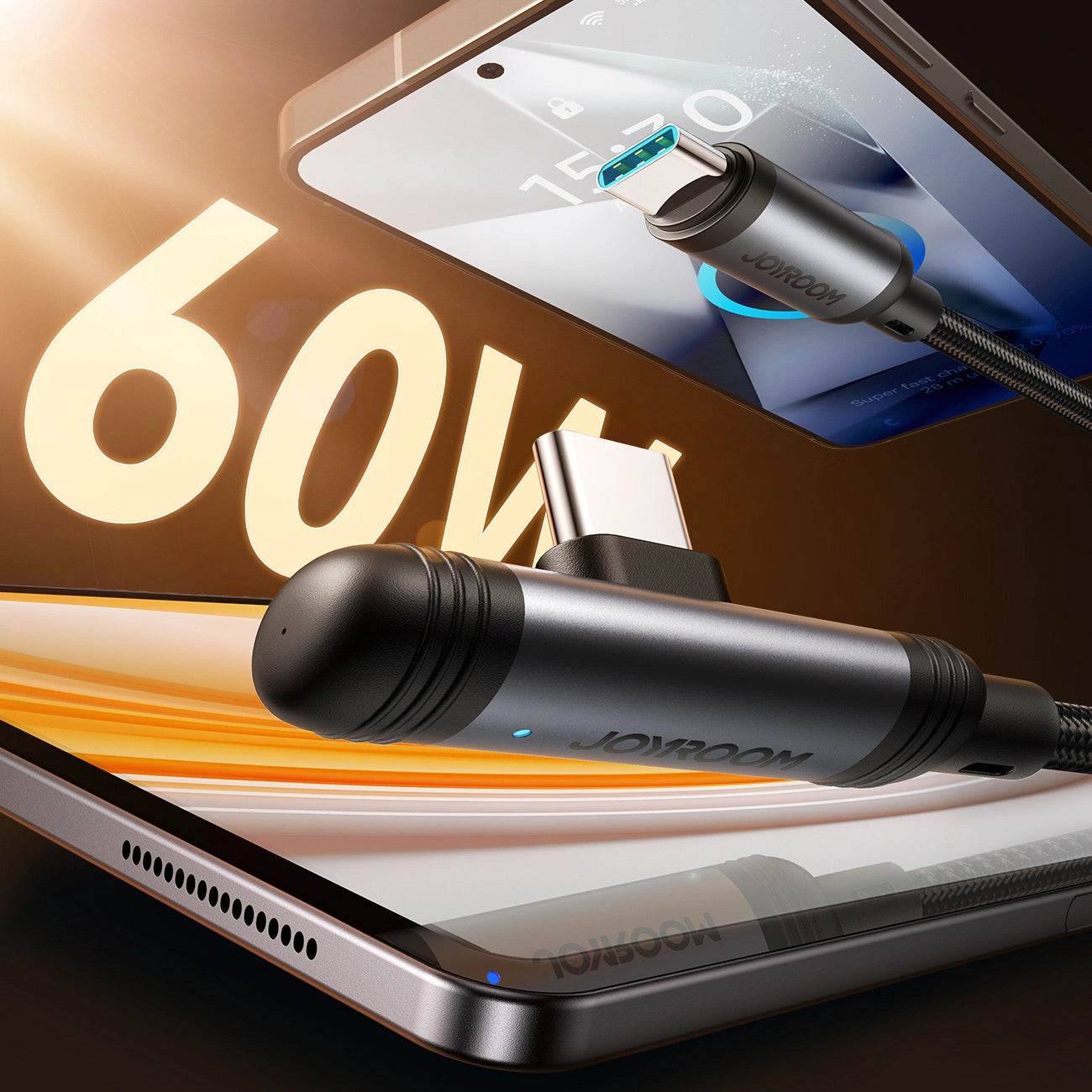Joyroom S-A56 EnjoyX Series 90° USB-C - USB-C cable 60W 1.2m - black_1