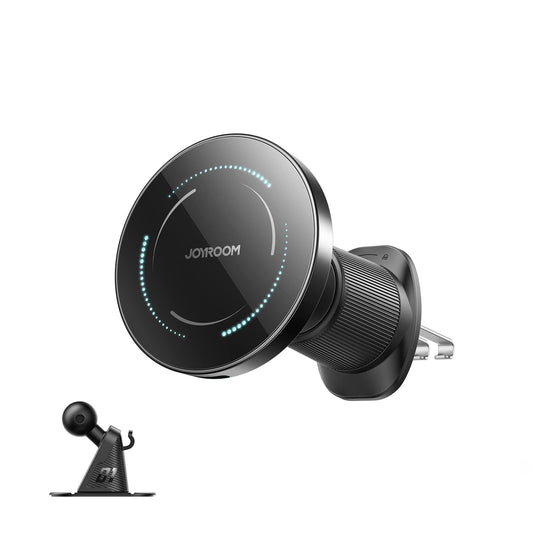 Joyroom JR-ZS502 MagSafe Compatible Car Holder with Wireless Charger for Air Vent/Dashboard - Black_0