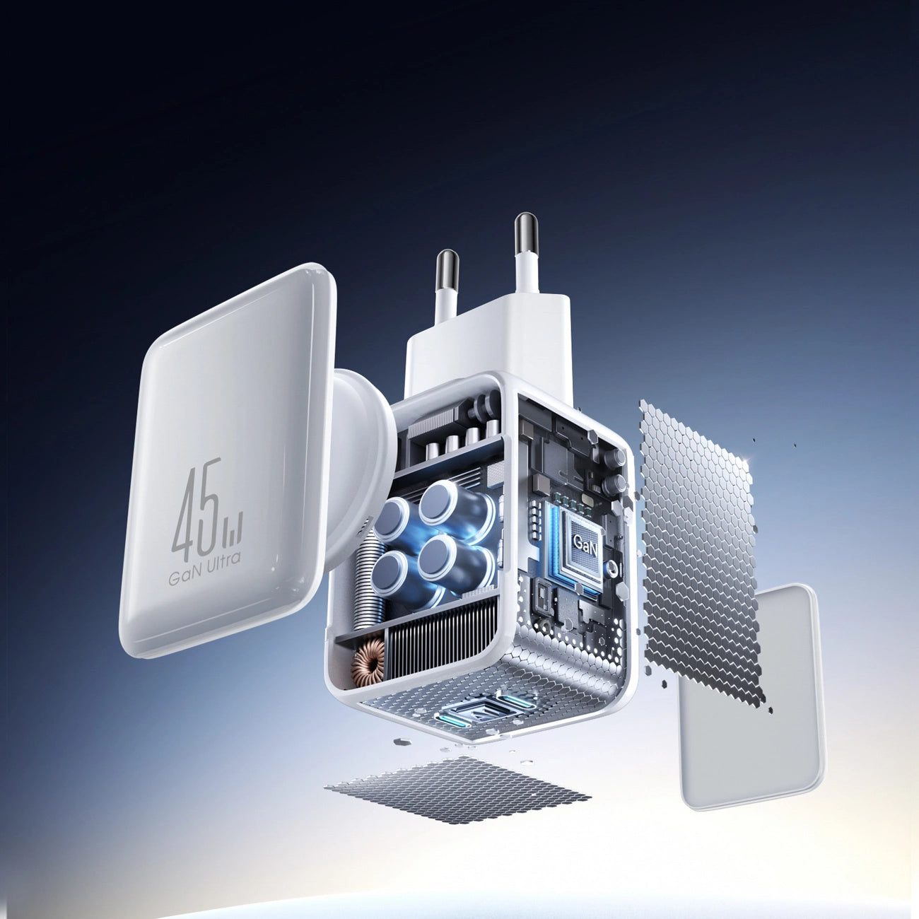 Joyroom JR-TCL05 45W GaN Wall Charger with Cable Organizer - White_6
