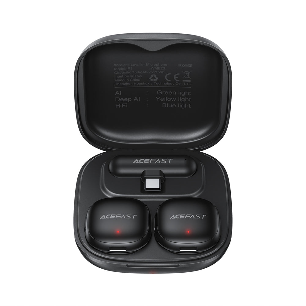Wireless Microphone Acefast R1, USB-C, 2-Pack, Black _1