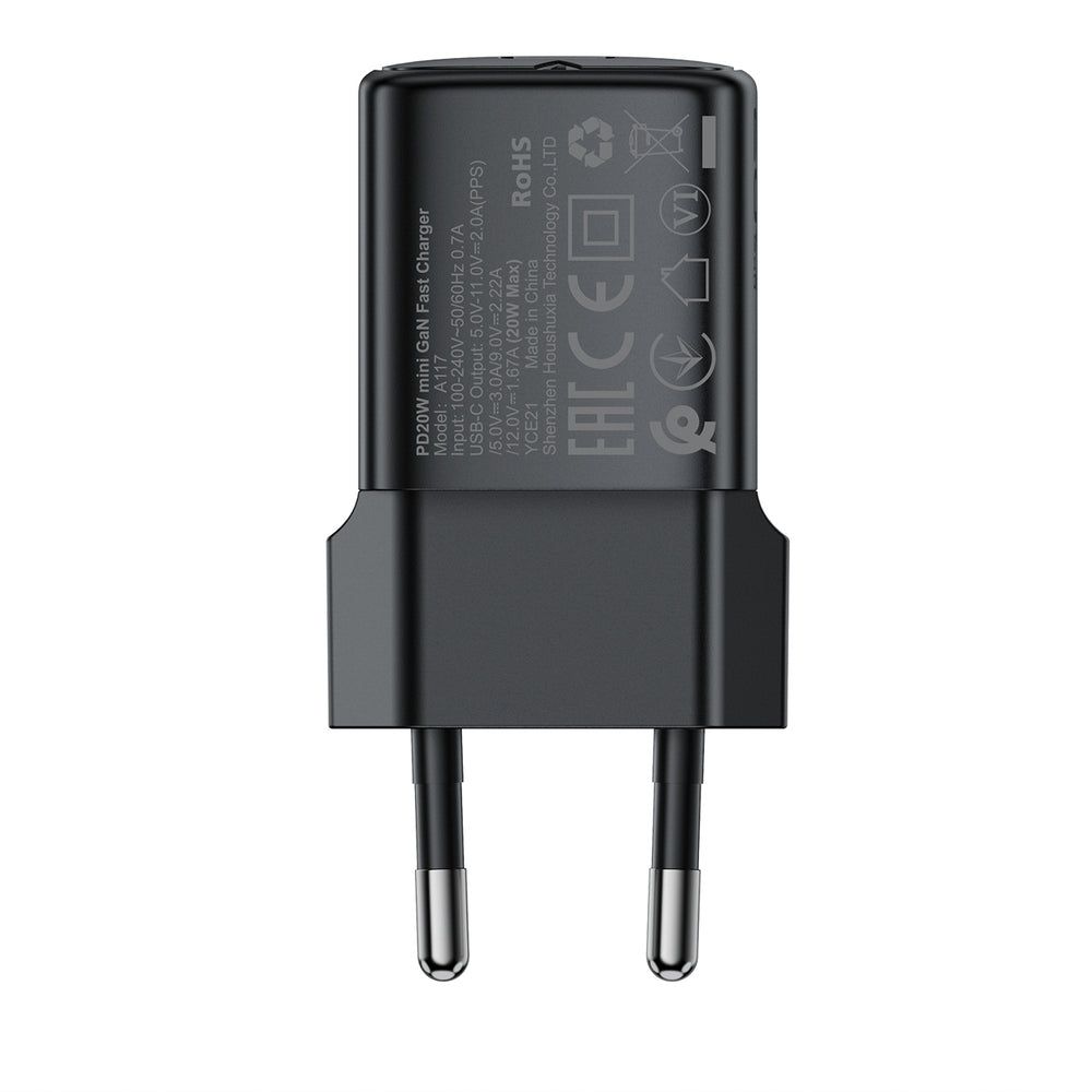 Acefast A117 GaN PD 20W USB-C Wall Charger - Black_2